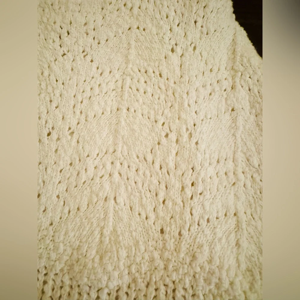 Gianni Bini Mini skirt Size L boutique crochet white Boho cottage cottagecore